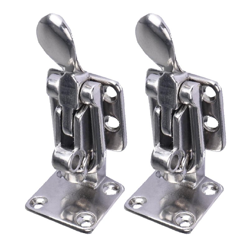 NovelBee 2pcs Stainless Steel Hold Down 90 Degree Clamp Locking Cam Latches,Anti-Rattle Latch Hasp for Boat Marine RV Caravan - Image 3