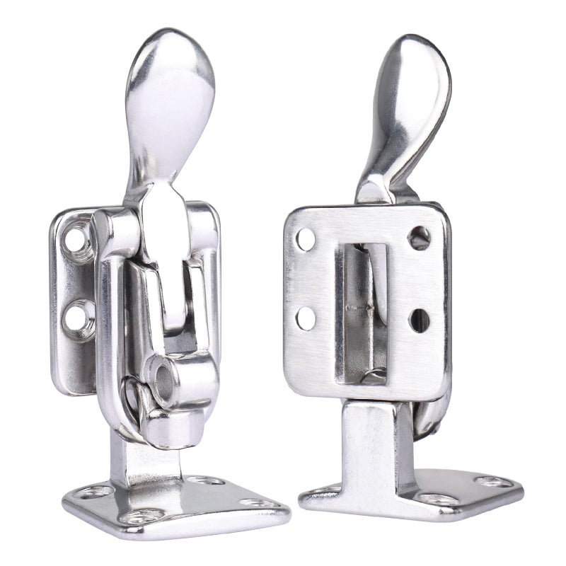 NovelBee 2pcs Stainless Steel Hold Down 90 Degree Clamp Locking Cam Latches,Anti-Rattle Latch Hasp for Boat Marine RV Caravan - Image 5