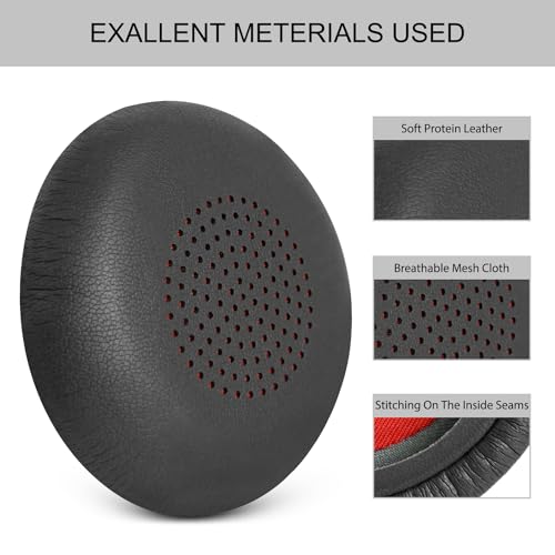 G GVOEARS Plantronics Ear Pads Cover - Replacement Cushion Compatible with Poly Voyager Focus UC, Voyager 4210/4220, Focus B825, BlackWire 5200/5210/5220/7225 - Image 3