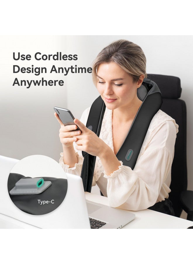 Snailax Snailax Cordless Neck Shoulder Massager with Soothing Heat, Upgarded 4D Deep Tissue Kneading, FSA HSA Eligible, Shiatsu Neck Back Massager Pillow for Neck, Traps, Back, Gifts for Men Women Mom Dad  - Image 3