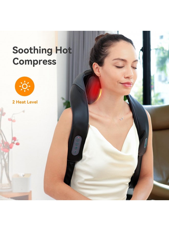 Snailax Snailax Cordless Neck Shoulder Massager with Soothing Heat, Upgarded 4D Deep Tissue Kneading, FSA HSA Eligible, Shiatsu Neck Back Massager Pillow for Neck, Traps, Back, Gifts for Men Women Mom Dad  - Image 2
