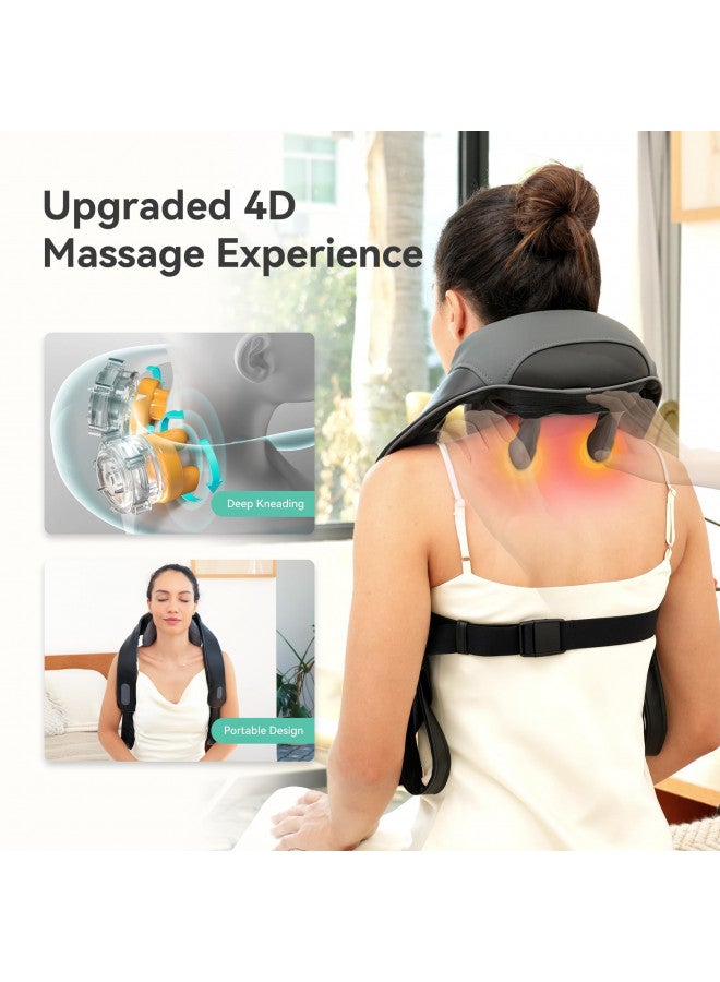 Snailax Snailax Cordless Neck Shoulder Massager with Soothing Heat, Upgarded 4D Deep Tissue Kneading, FSA HSA Eligible, Shiatsu Neck Back Massager Pillow for Neck, Traps, Back, Gifts for Men Women Mom Dad  - Image 1