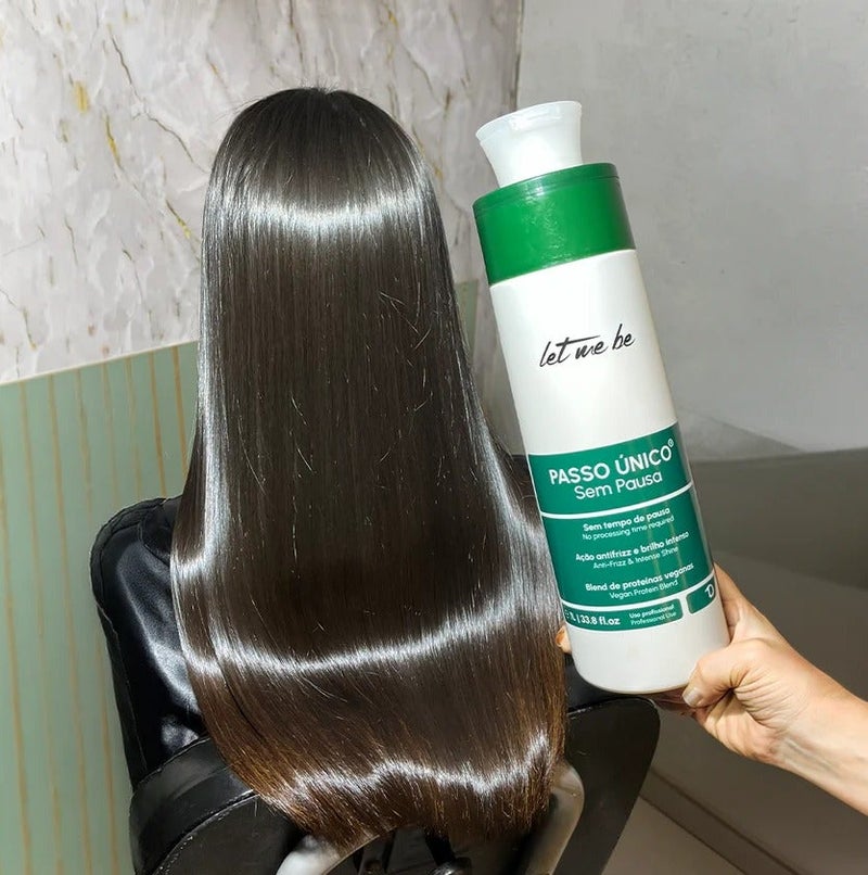 Let Me Be Professional Brazilian Hair Straightening Kit for Home Use | Vegan Keratin Treatment | Fast 20-Minute Smoothing | Frizz Control | Silky, Shiny Hair | Lasts Up to 12 Weeks - (120+35+35)ml - Image 2