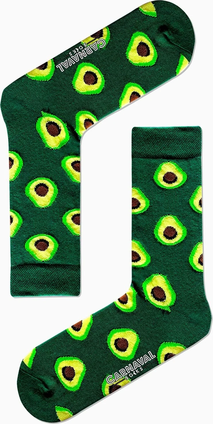 كارنافال سوكس Green Avocado Patterned Colorful Socks