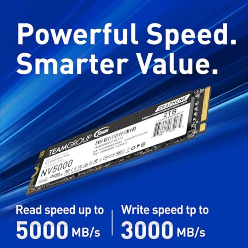 NV5000 1TB SLC Cache NVMe PCIe Gen4x4 M.2 2280 Laptop, Desktop SSD Read/Write Speed up to 4500/ 1900MB/s TM8FGM001T0C101 - Image 3