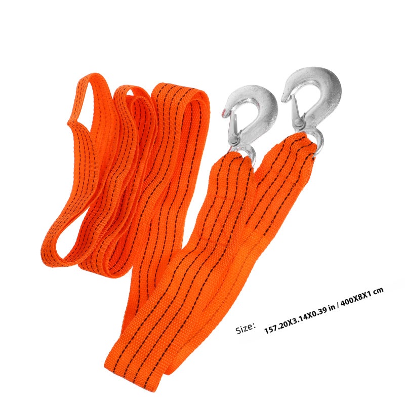 Car Tow With Hook 3-meter 3-ton Towing Strap Boat Trailer Pull Strap Tow Rope - Image 2