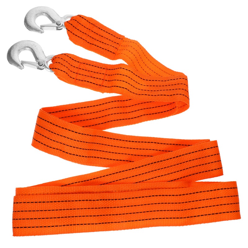 Car Tow With Hook 3-meter 3-ton Towing Strap Boat Trailer Pull Strap Tow Rope - Image 1