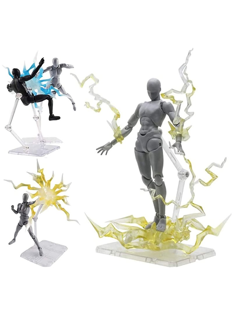 Y&D - Action Figure Stand, Assembled Display Stand Base, Sturdy Transparent Doll Model Holder, Assembly for 6" Figures - Image 1