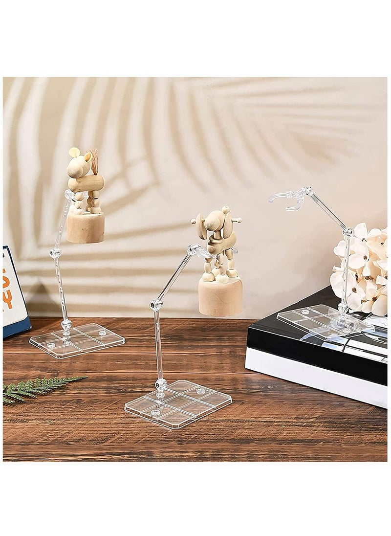 Y&D - Action Figure Stand, Assembled Display Stand Base, Sturdy Transparent Doll Model Holder, Assembly for 6" Figures - Image 1