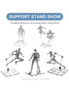 Y&D Action Figure Stand, Assembled Display Stand Base, Sturdy Transparent Doll Model Holder, Assembly for 6" Figures  - Image 3