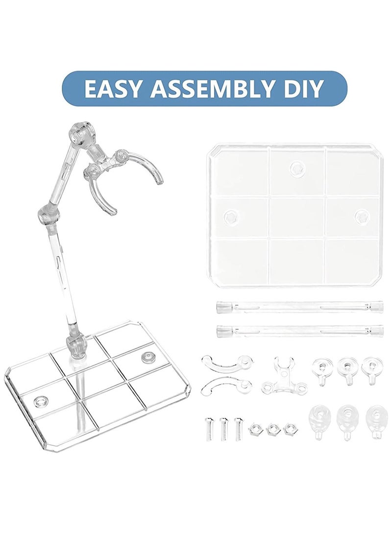 Y&D - Action Figure Stand, Assembled Display Stand Base, Sturdy Transparent Doll Model Holder, Assembly for 6" Figures - Image 1