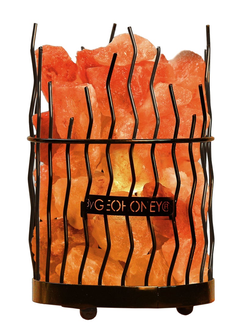 Geohoney - Himalayan Salt Lamp with Iron Bars - Image 1