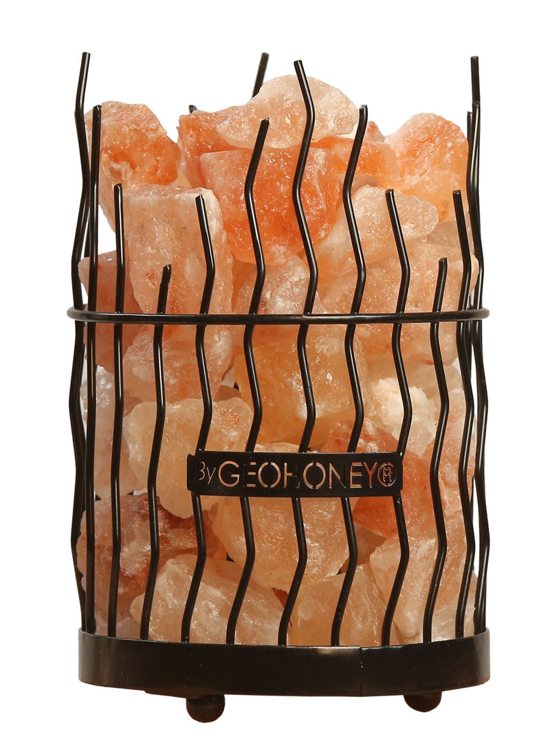 Geohoney - Himalayan Salt Lamp with Iron Bars - Image 2