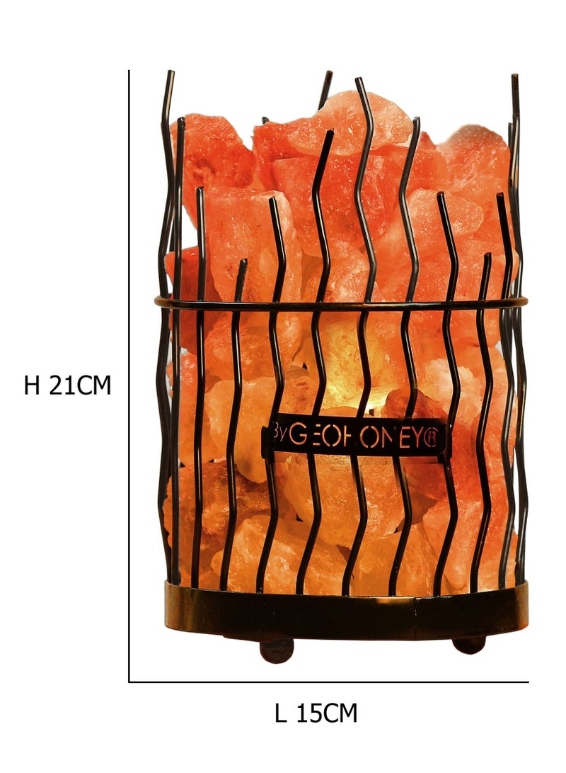 Geohoney - Himalayan Salt Lamp with Iron Bars - Image 3