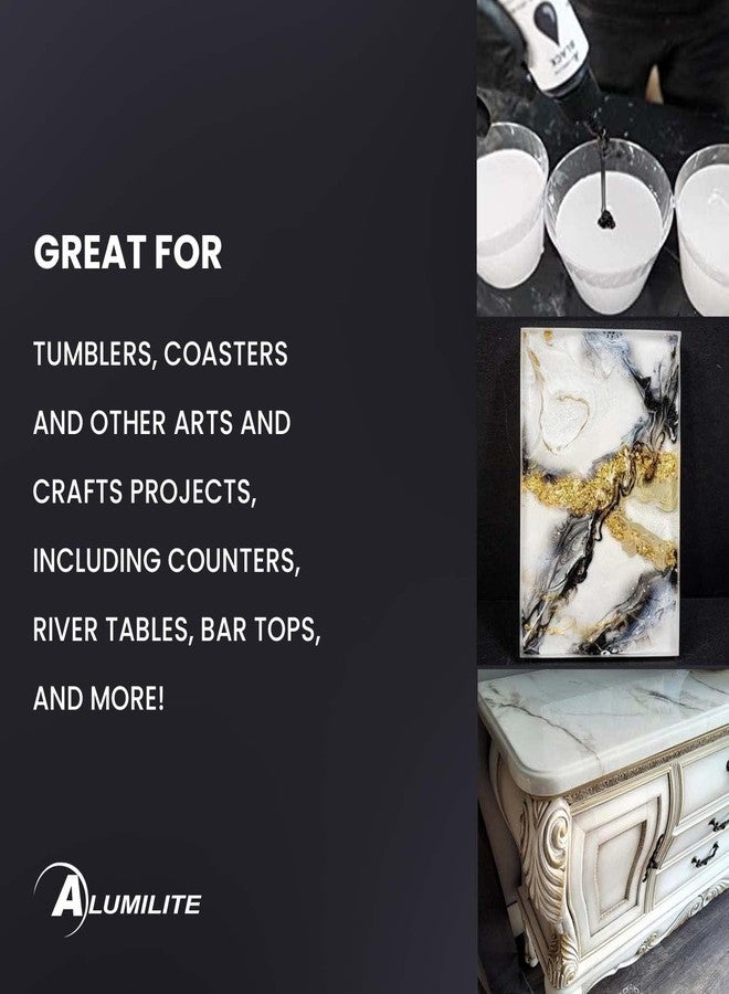 الوميليت صبغة سائلة من ألوميلايت (أسود، 1 أونصة) - صبغة عالية التركيز لصب الراتنج والبوليستر واليوريثان - مثالية للأعمال الفنية والحرفية الشفافة أو شبه الشفافة أو المعتمة، للمبتدئين والمحترفين - Image 2