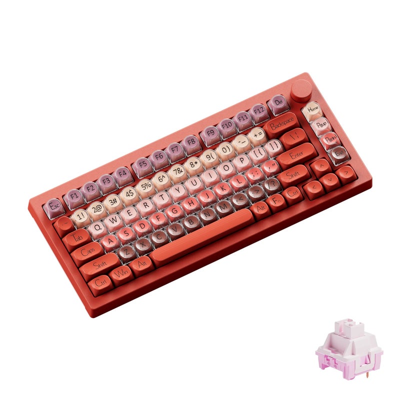 Akko 5075 x Veekos K75 Gaming Mechanical Keyboard 75% Rgb, 3/5-Pin Hot-Swap, Wired Custom Keyboard with Knob, Gasket - Image 1