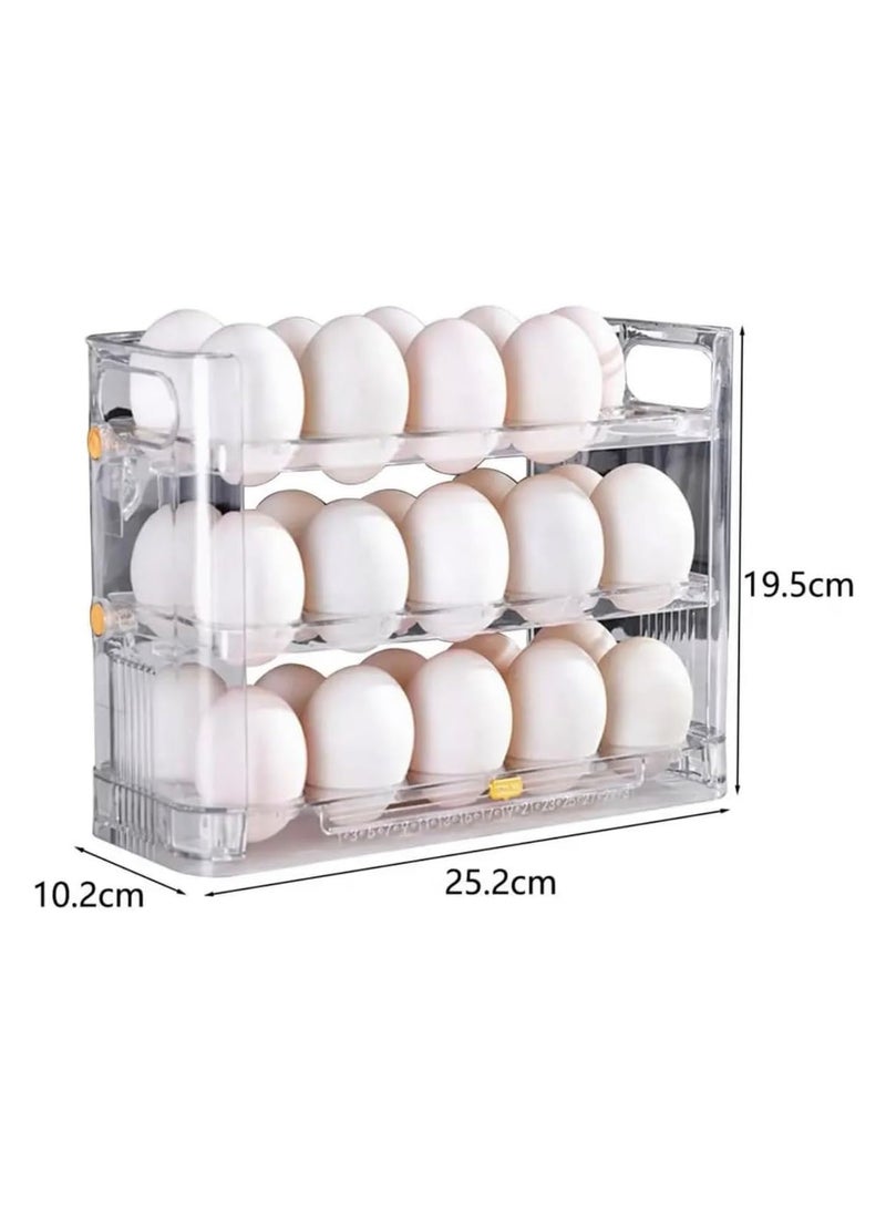 BLUE CORAL - Egg Storage Organizer Anti-Slipping Household Egg Containers Boxes Special-purpose Kitchen Gadgets for Refrigerator Side Door, Transparent - Image 1