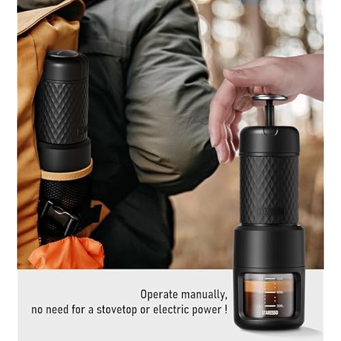 STARESSO Classic Portable Espresso Maker 2 In1 Travel Coffee MakerCompatible Capsules And Ground CoffeeManual Espresso MachineHand Press Coffee Maker For Kitchen TravelCampingHiking - Image 4