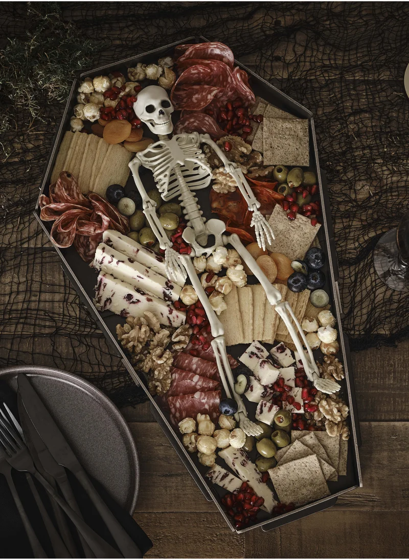 جينجر راي لوح تقديم الهيكل العظمي للهالوين - تابوت ثلاثي الأبعاد