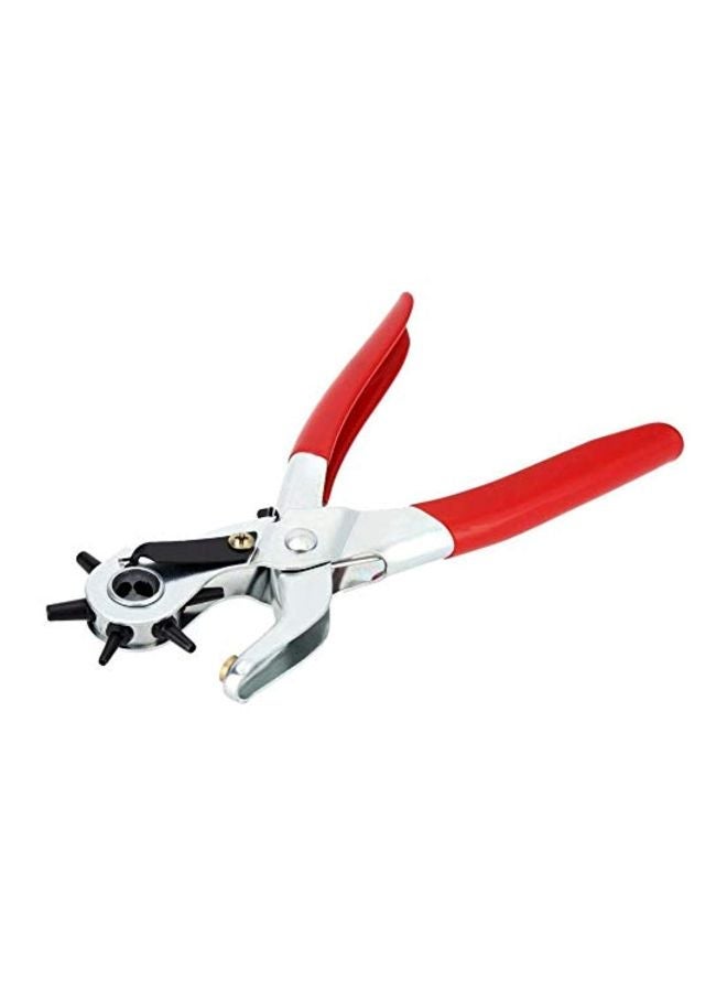 NIBEMINENT Leather Hole Punch Tool Red/Black/Silver 9inch - Image 2