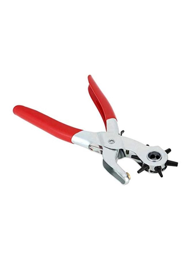 NIBEMINENT Leather Hole Punch Tool Red/Black/Silver 9inch - Image 3