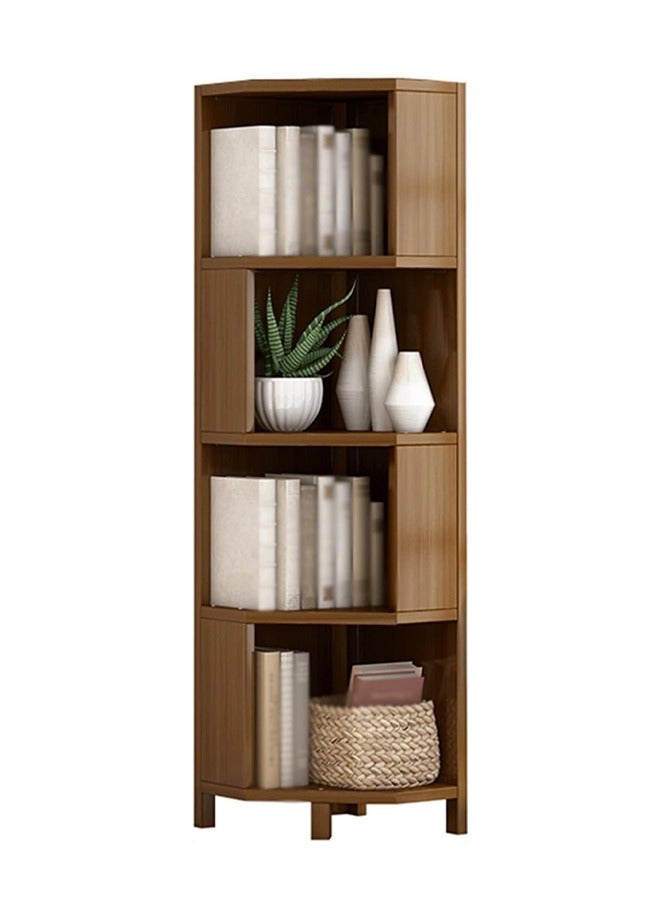 keke 4 Tier  Corner Bookshelf Bookcase Display for Living Room, Home and Office - Image 1