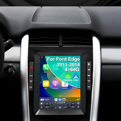 iCarSEPTON 4G+64G Car stereo For Ford Edge Radio Upgrade 2011 2012 2013 2014, 9.7 Inch Tesla Style Touch Screen radio Replacement, Built-In Wireless Carplay Android Auto, Back Up Camera GPS Bluetooth SWC FM WIFI - Image 1