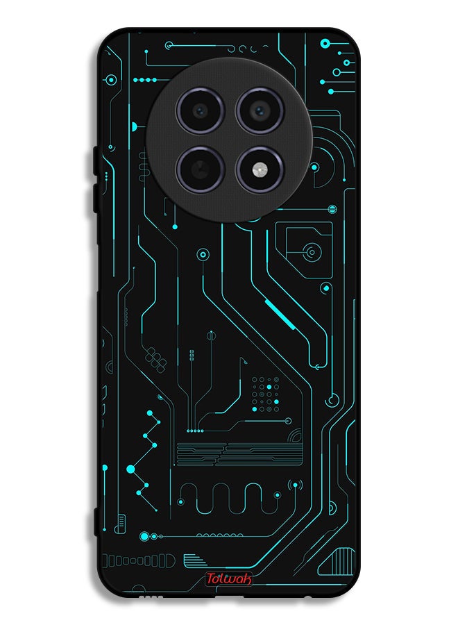 Tolwak غطاء حماية Realme 12x 5G دوائر فنية رقمية بسيطة شاشات متعددة - Image 1