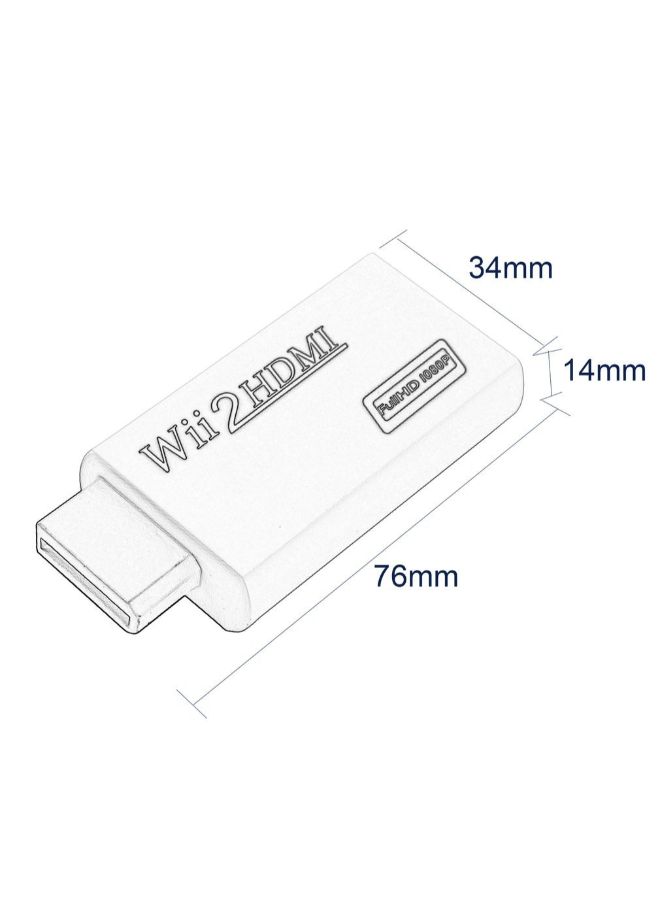 NIBEMINENT Wii To HDMI Adapter Connector Black  - Image 5