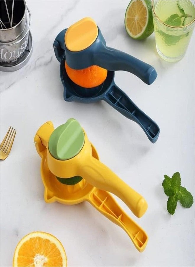 KINJORU Manual Lemon Lime Squeezer and Juicer Yellow Plastic Hand Twist Citrus Juicer for Fruit Lemon Lime Orange Juice Extraction Compact Design for Kitchen Travel or Camping - Image 4