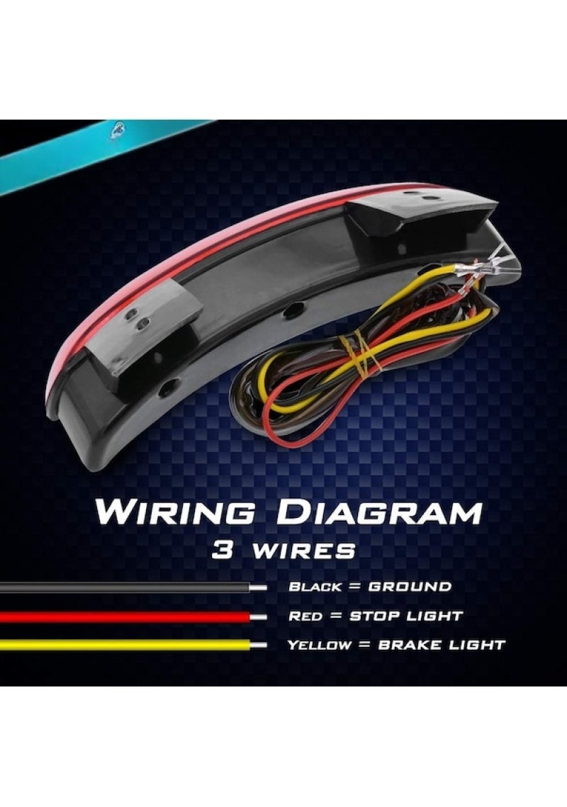 Red LED stop running brake taillights Harley Sportster Xl 1200n 883n Xl1200v Xl1200x red lens - Image 4