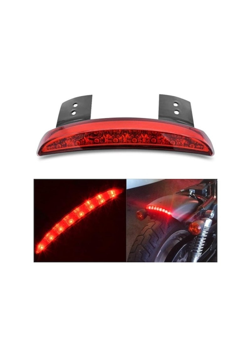 Red LED stop running brake taillights Harley Sportster Xl 1200n 883n Xl1200v Xl1200x red lens - Image 1