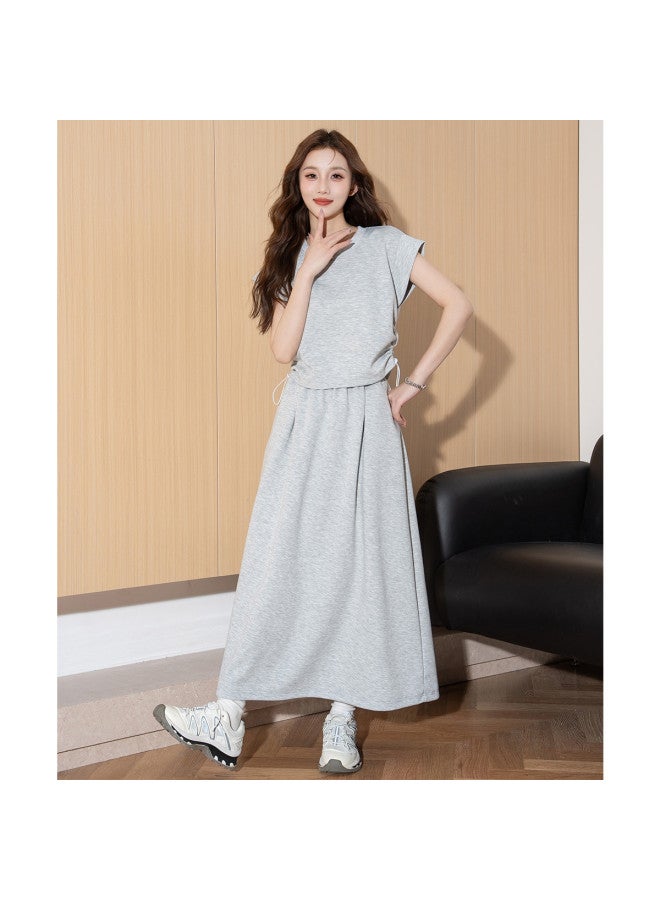 TonLion 2025 Korean Style Sporty Casual Fashion Summer T-shirt & Skirt Set - Image 4