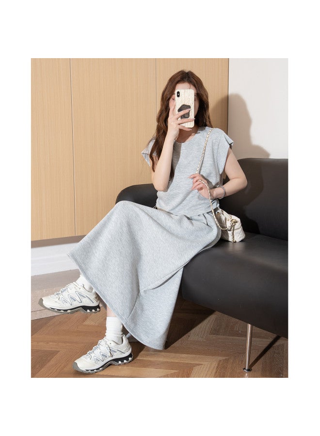 TonLion 2025 Korean Style Sporty Casual Fashion Summer T-shirt & Skirt Set - Image 3