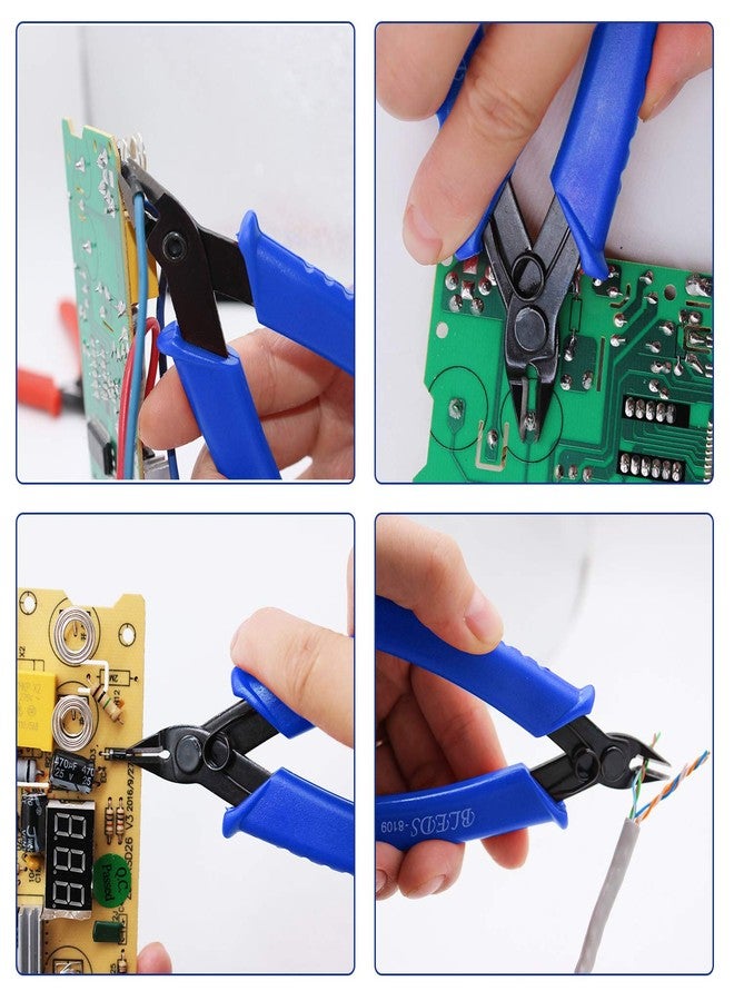 BLEDS Flush Cutter Pliers, BS-8109 Wire Cutter, Flush Cutters, Nippers, Diagonal Cutter, Wire Cutters Side Cutter, Micro Shear Cutter Precision Electronics Siding Cutting Pliers 5 inch, Blue - Image 5