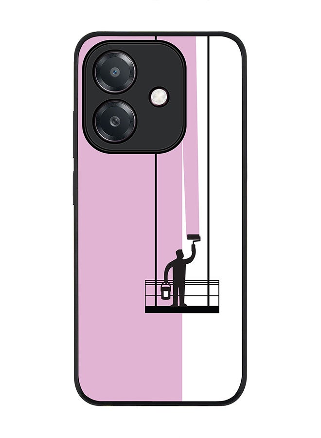 Stylizedd For Oppo A5i Case,Slim fit Camera Protection, Shockproof Thin Phone cover  - Paint Hanger (Pink)