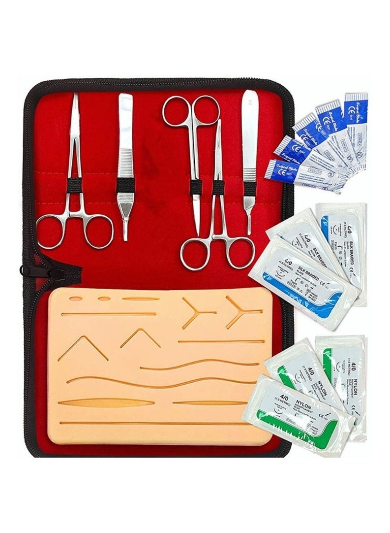 Surgical Suture Exercise Training Kit for Suture Training Skin Operate Suture Practice Model Training Pad Scissors Tool Kit - Image 2