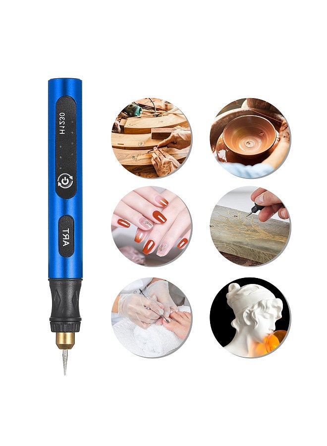 Mini Cordless Rotary Tool 3-Speed 5V Rechargeable Rotary Tool Kit with 4 Grinding Bits USB Charging Multi-Purpose Power Tool for Sanding Polishing Drilling Etching Engraving DIY Crafts  - Image 5