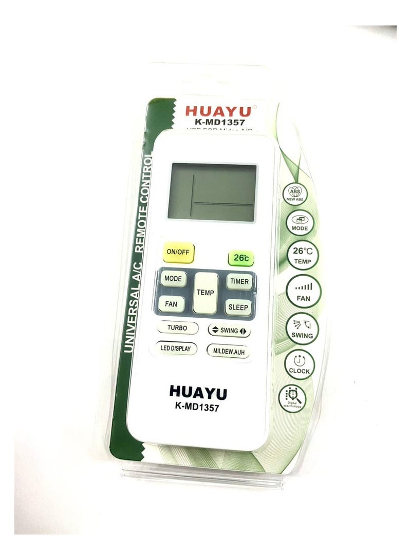 Huayu Universal Air Conditioner Remote for Midea Remote Control A/C Air Conditioning for All Model R06/BGCE R06/BGE R51/E R51/CE R51M/CE R51D/E R51M/BGE RG52B/BGE RG52B/BGCE R11CG/E R11HG-E R11HG/E R09C/BG - Image 2