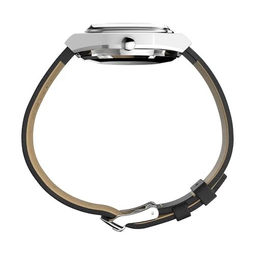 TIMEX ساعة Timex Men's E Line 34mm بحزام أسود وقرص أسود وإطار من الفولاذ المقاوم للصدأ - Image 3