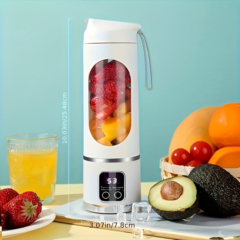 Portable USB Rechargeable Blender & Juicer - Easy to Clean, Perfect for Fruit, Vegetable Drinks & Smoothies - Capacity: 10.14oz to 16.91oz