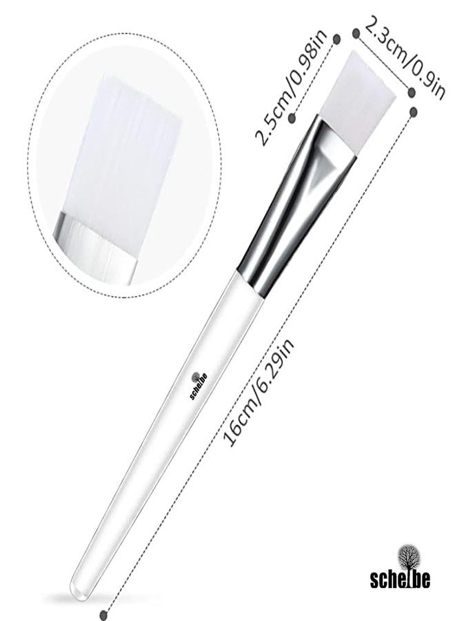 Scheibe Facepack Brush Set, 2 Pieces, White and Silver - Image 3
