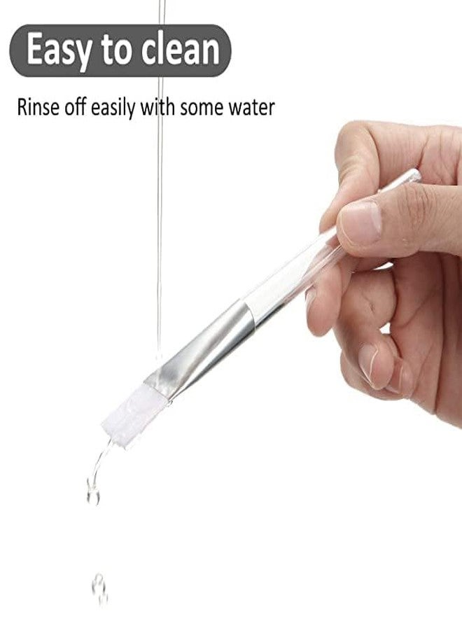 Scheibe Facepack Brush Set, 2 Pieces, White and Silver - Image 4