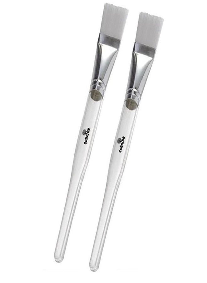 Scheibe Facepack Brush Set, 2 Pieces, White and Silver - Image 2