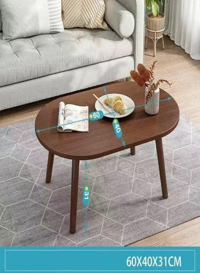 C&C Home 2-Pieces Multipurpose Minimalist Design Simple Coffee Table Center Table Living Room Side Table Snack Table Center Table 60x40x31 cm - Image 2