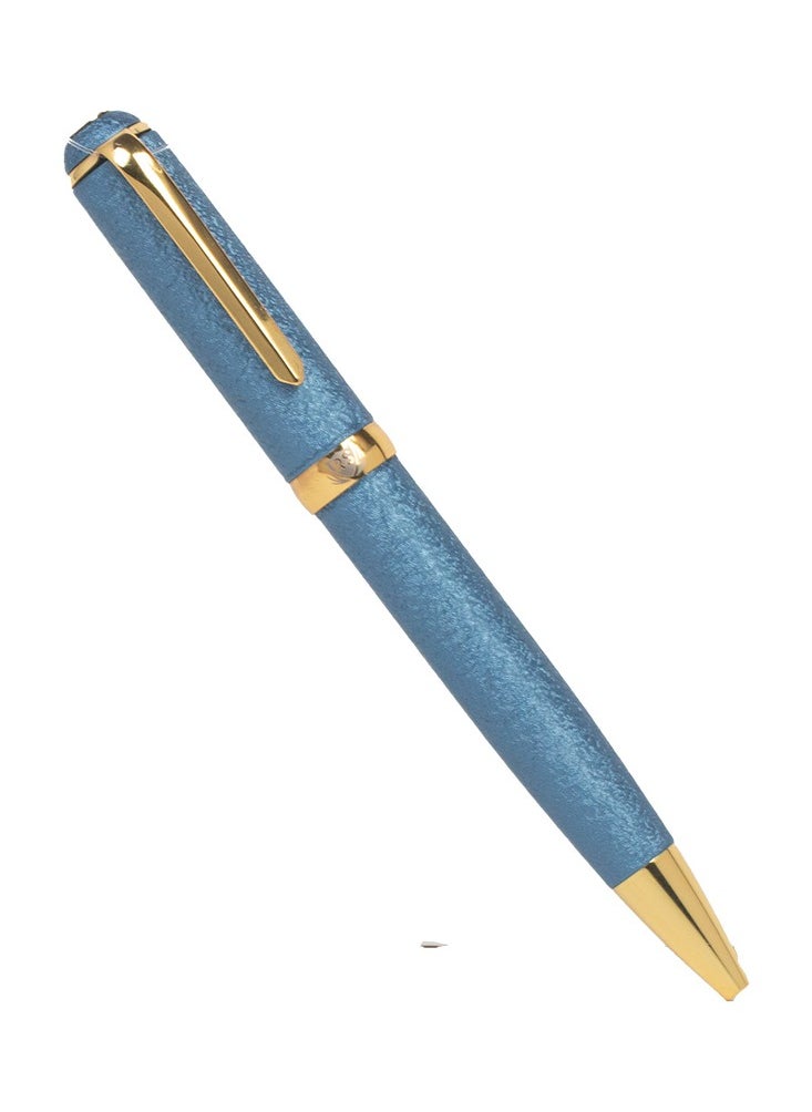 RS Men's RS pen in light blue and gold metal with blue ballpoint  - Image 1