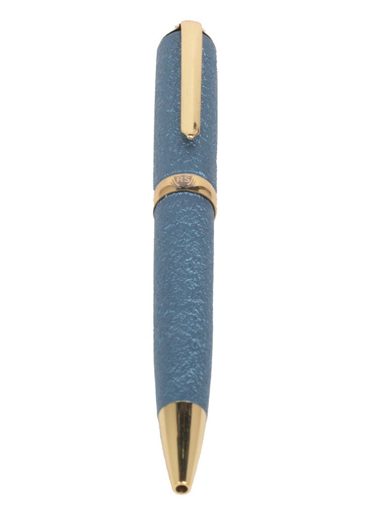 RS Men's RS pen in light blue and gold metal with blue ballpoint  - Image 3