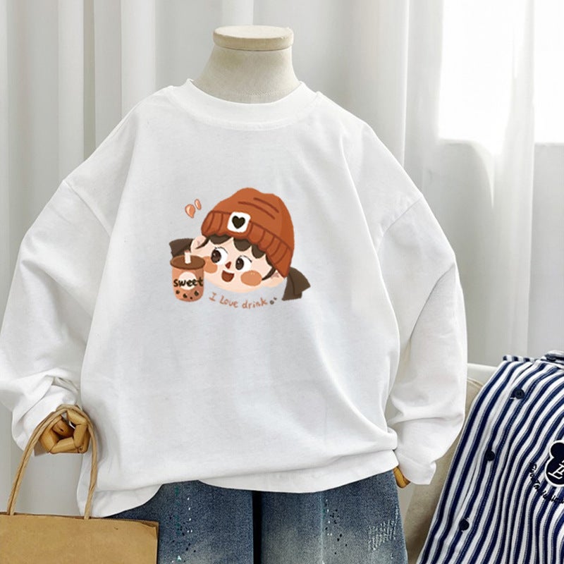 Boys And Girls Long Sleeve T-Shirt Children'S Wear Baby Printed Base Shirt Children'S Autumn Loose Top - Image 2