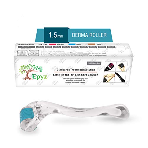 Epyz Derma Roller Transparant With 540 Alloy Needles (1.5mm, Blue) - Image 1
