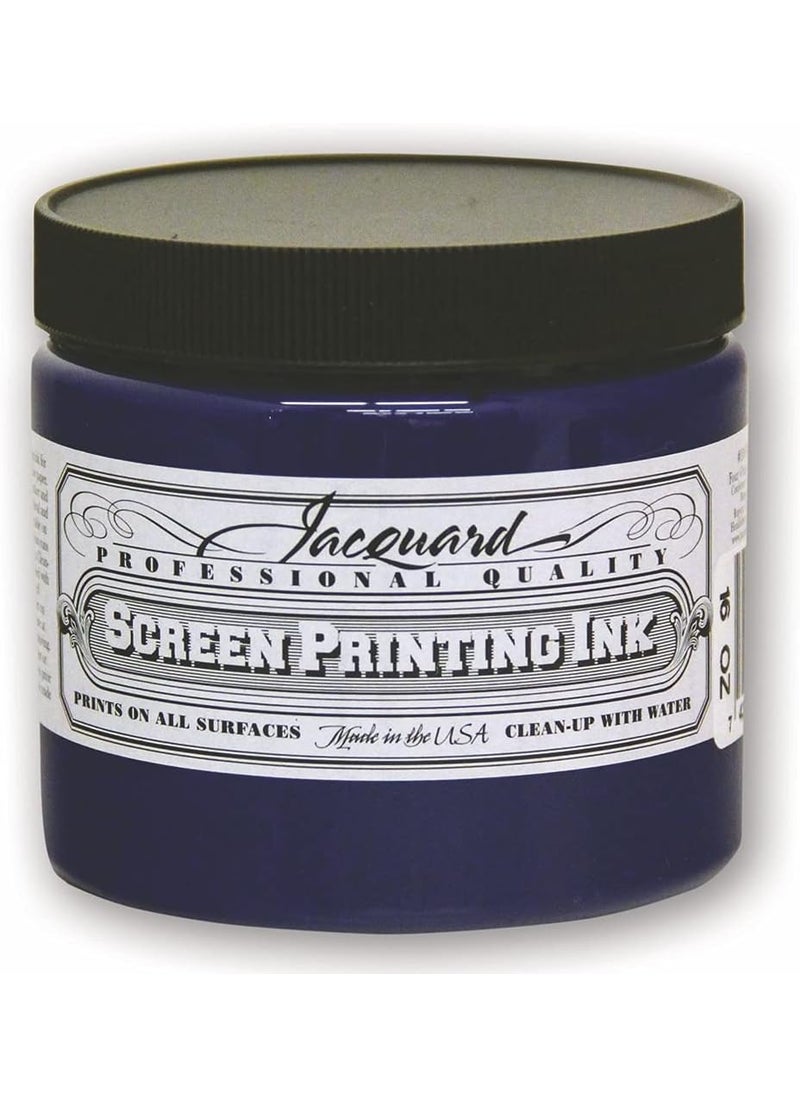 Jacquard Jacquard Professional Screen Print Ink WaterSoluable 16oz Jar Blue 111 